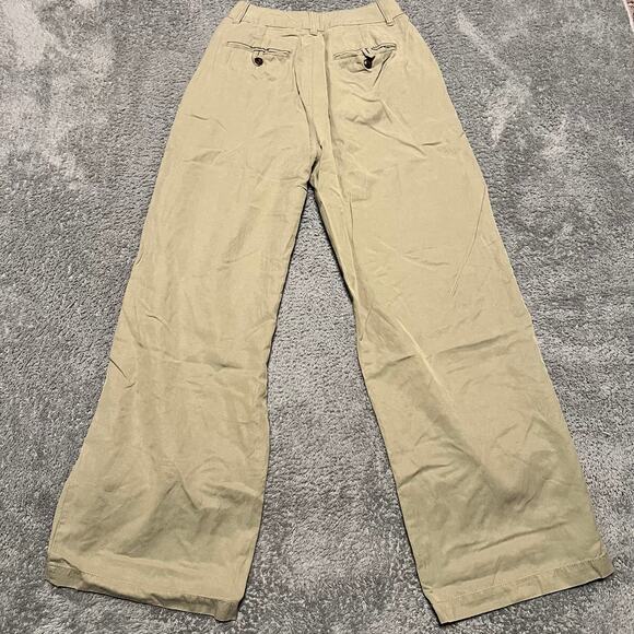 Madewell Pants Womens 00 The Harlow Wide Leg High Rise NG521 Beige Green Tint - Picture 3 of 11